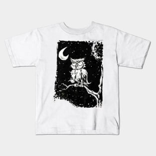 Midnight Owl Hunt for Dinner Kids T-Shirt